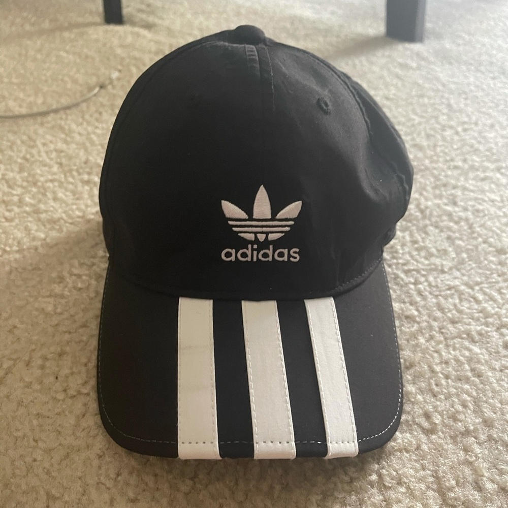 Adidas Black Cap Nylon Texture